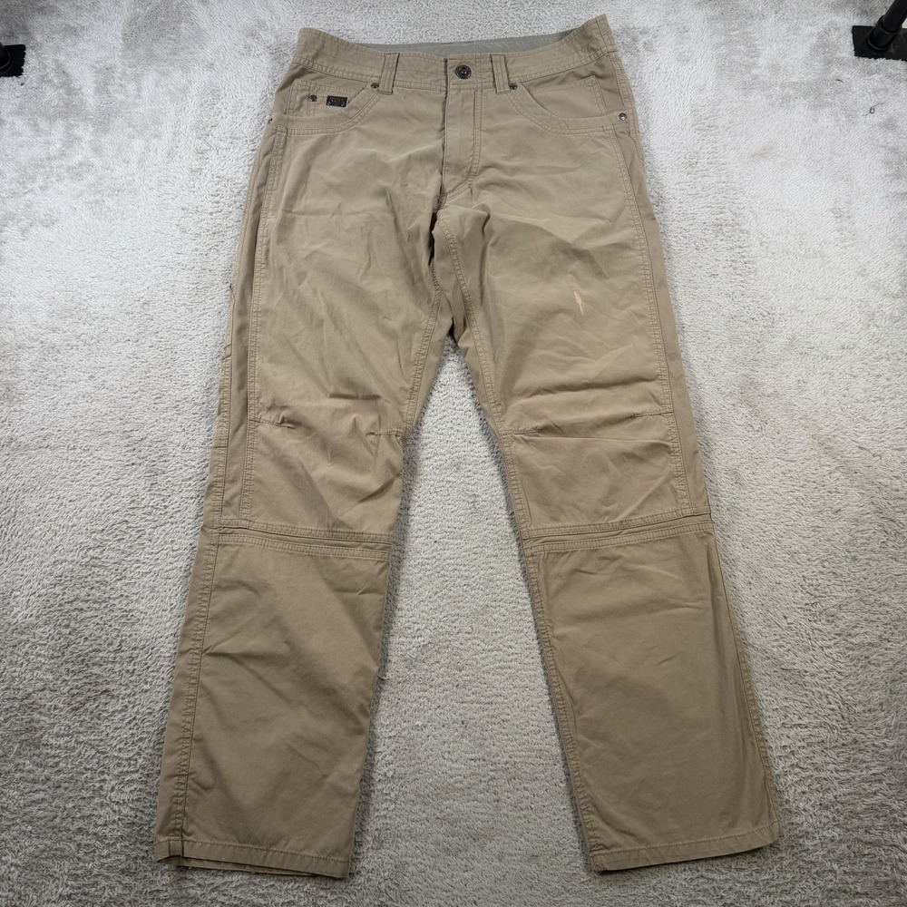 Kuhl Radikl Pants Mens 32x30 Khaki Tan Performance Stretch Outdoor Hiking Active